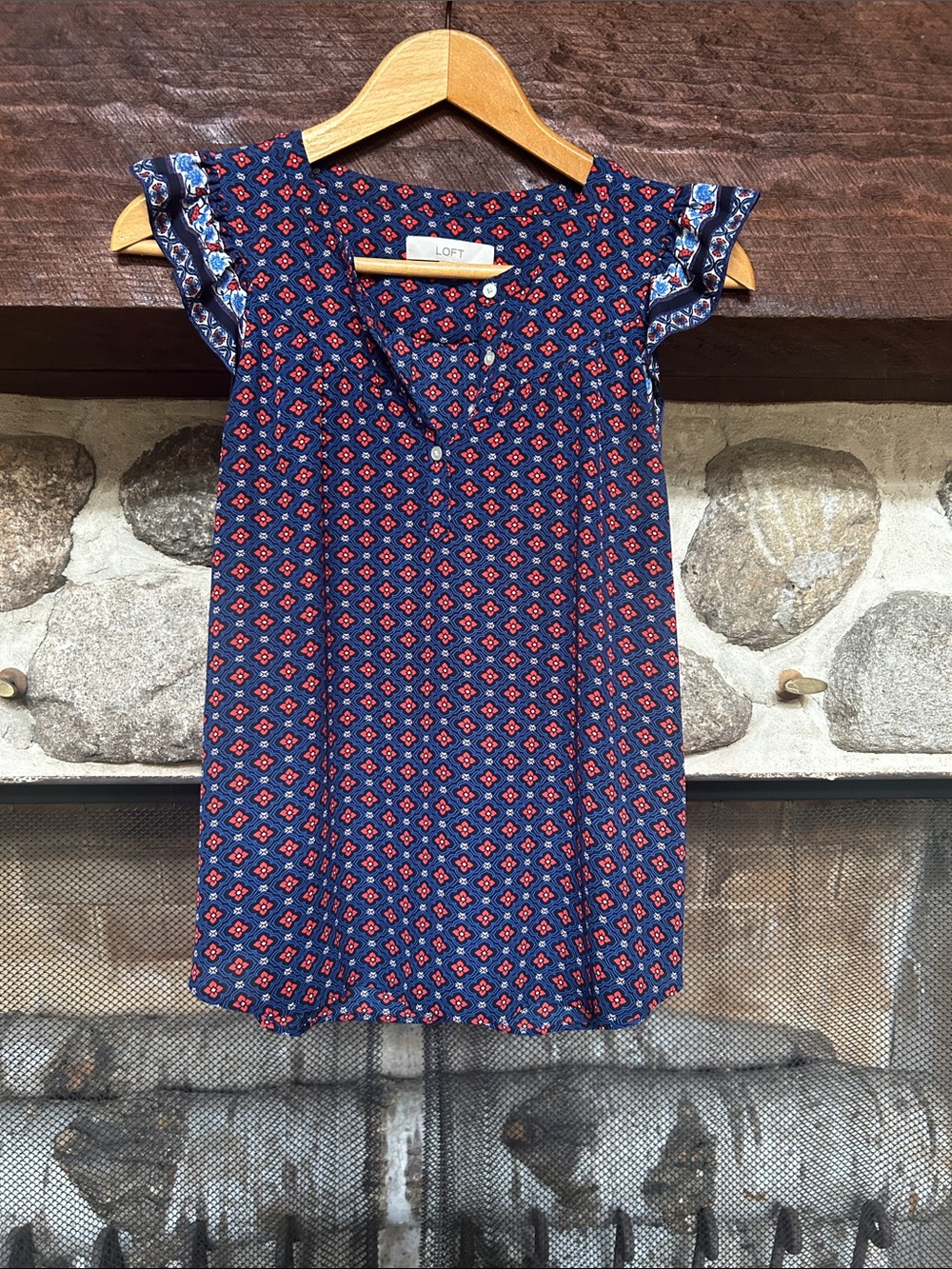 LOFT flutter sleeve blouse
